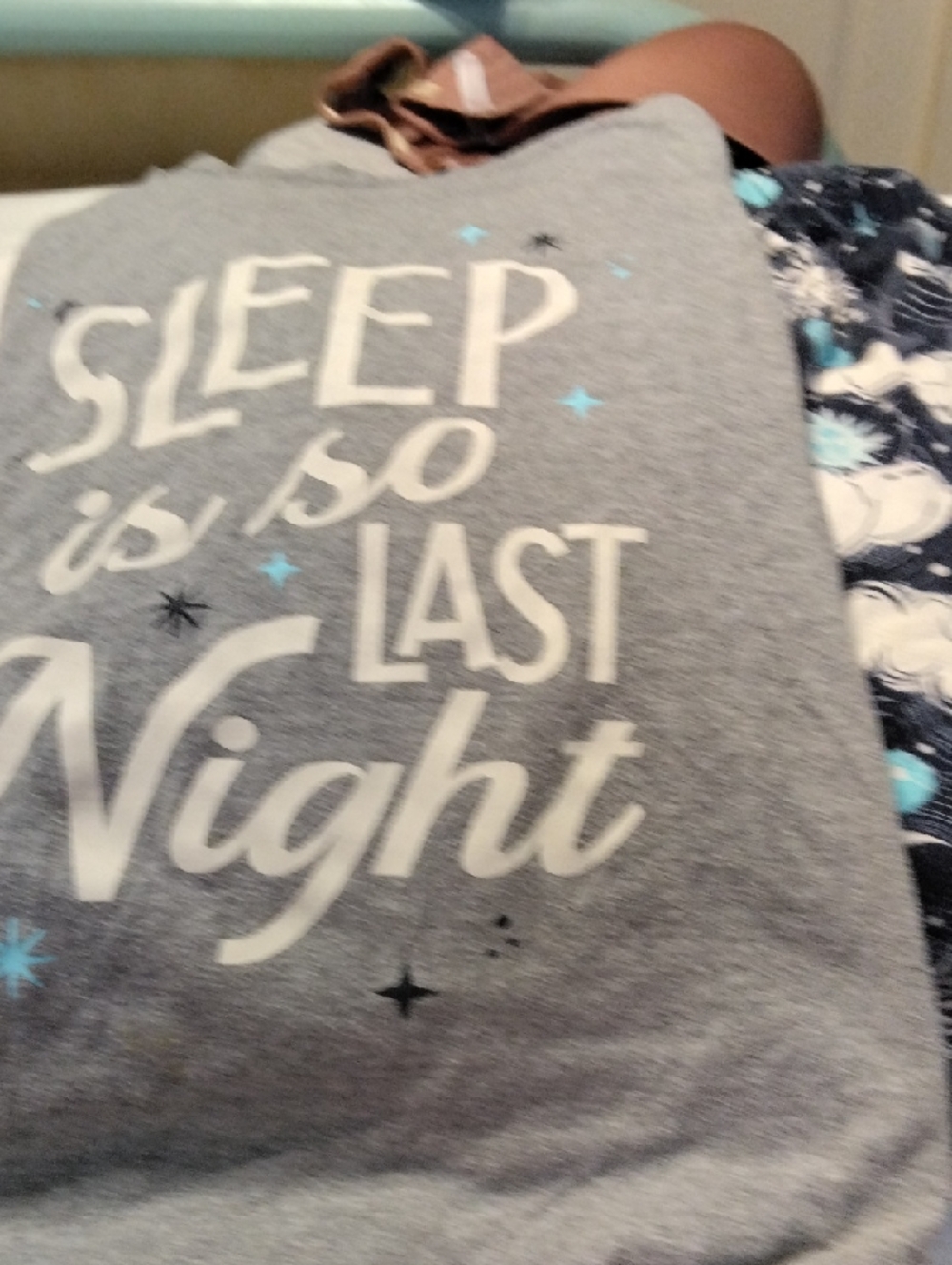 Cacique All-Season Pajamas 'Sleep Is So Last Night' & Coordinating Bottoms